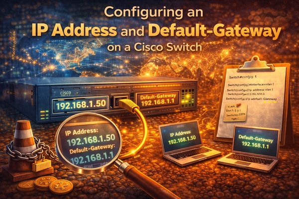 Configuring an IP address and Default-Gateway on a Cisco Switch
